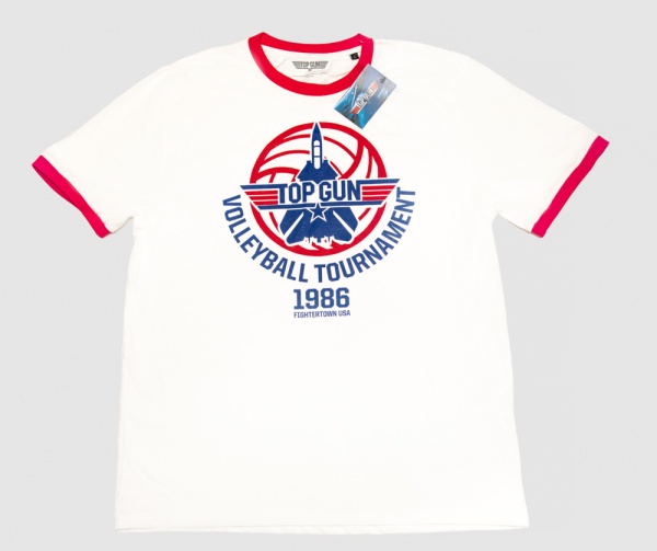 Top Gun 'Volleyball Logo' White Adult T-Shirts